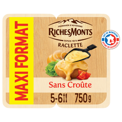 RACLETTE NATURE SANS CROUTE, 750 gr, 5-6 personnes