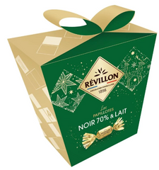 REV-POCHETTE DE PAPILLOTTES NOIR 70% ET LAIT 300G